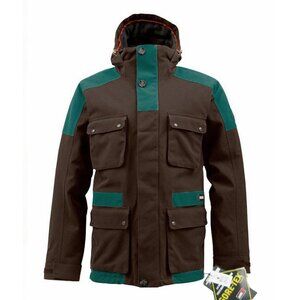 NEW $370 Burton Highland Insulated Jacket! XS Brown & Green 2L Gore Tex RUNS BIG
